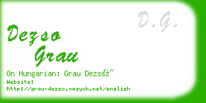 dezso grau business card